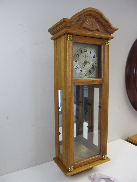 lot 196 image: Working D & A Wall Clock wShelves