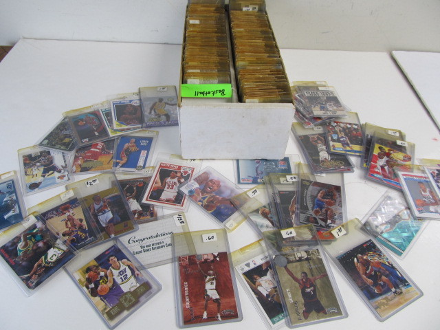 lot 79 image: LARGE Lot of Cased Basketball Cards