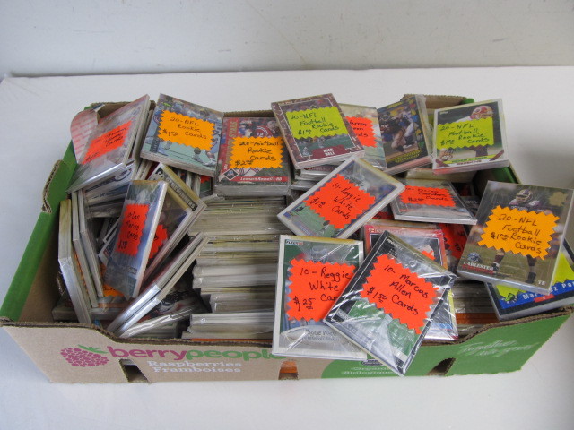 lot 81 image: LARGE LOT of Football Cards - Stars & Rookies