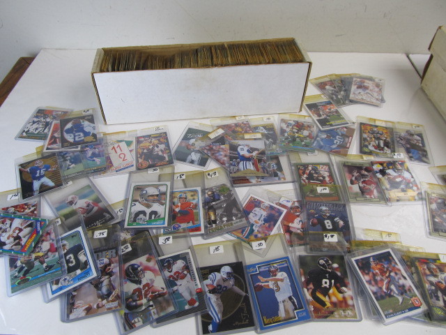 lot 82 image: LARGE Lot of Cased Football Cards