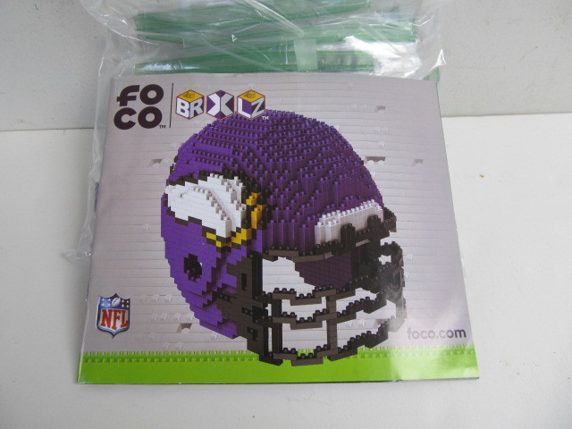 lot 147 image: Complete FOCO Blocks Vikings Helmet