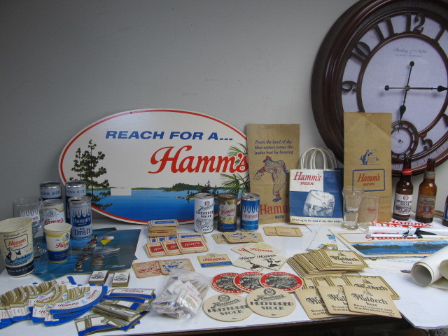 lot 177 image: Large Collection of Vintage HAMMS BEER Advertising