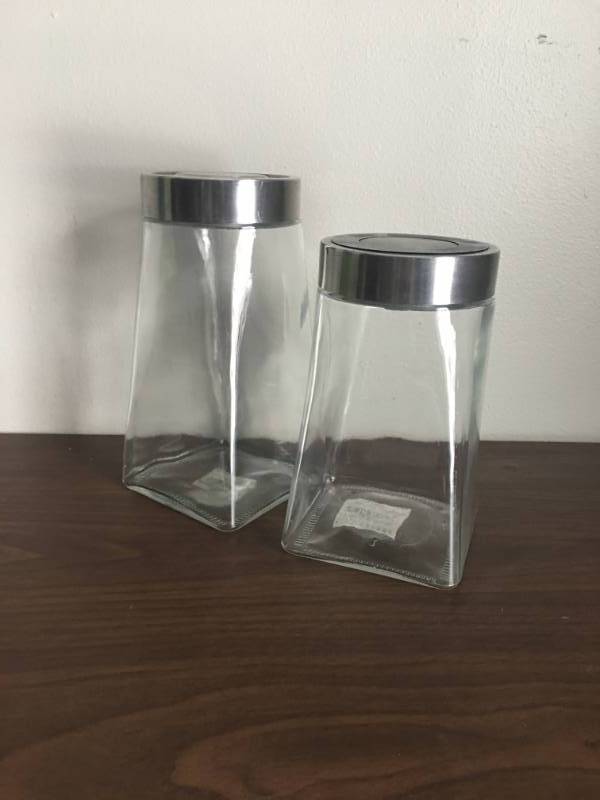 Glass storage jars