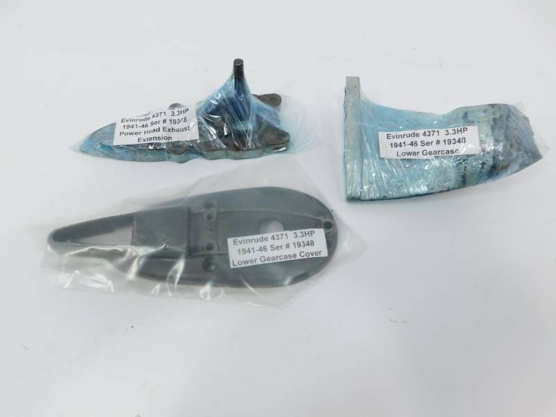 Evinrude 1941-1946  4371 Part (3.3HP) Power Head Exhaust Extension-Lower Gearcase Cover-Lower Gearcase