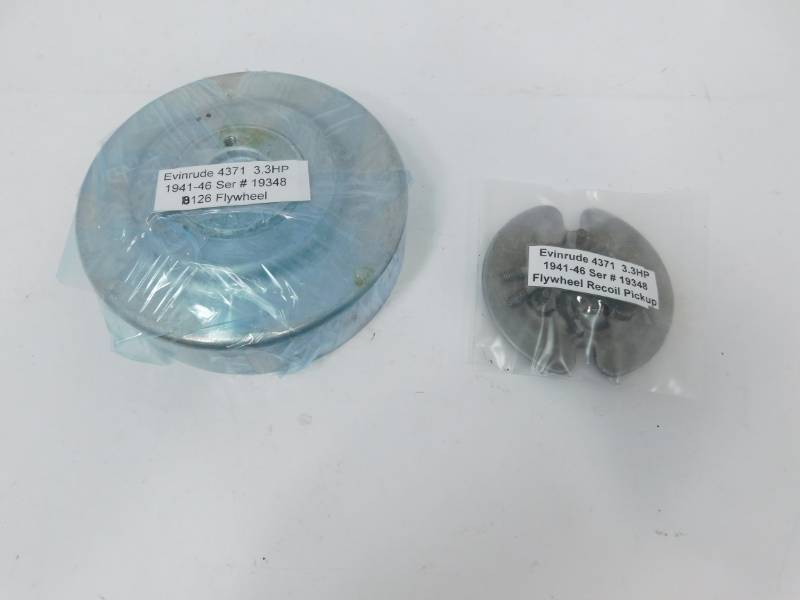 Evinrude 1941-1946  4371 Part (3.3HP)  Flywheel Recoil Pickup & Flywheel B126