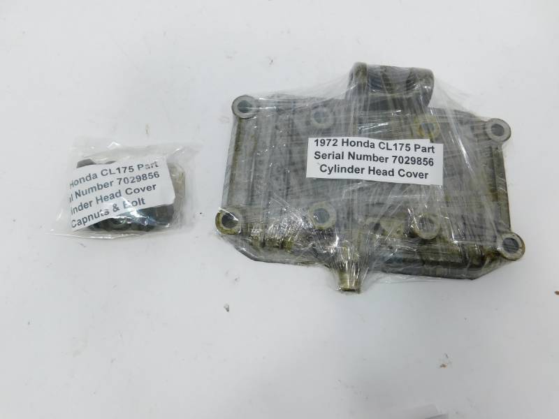 1972 Honda CL175 Part Cylinder Head Cover & Cylinder Head Cap Nuts & Bolt