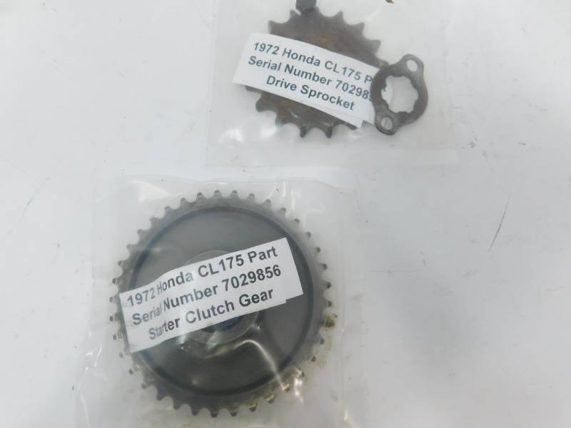 1972 Honda CL175 Part Starter Clutch Gear & Drive Sprocket