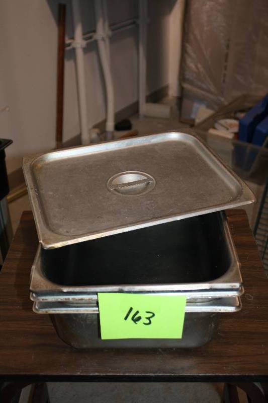 lot 163 image: Stainless Pans