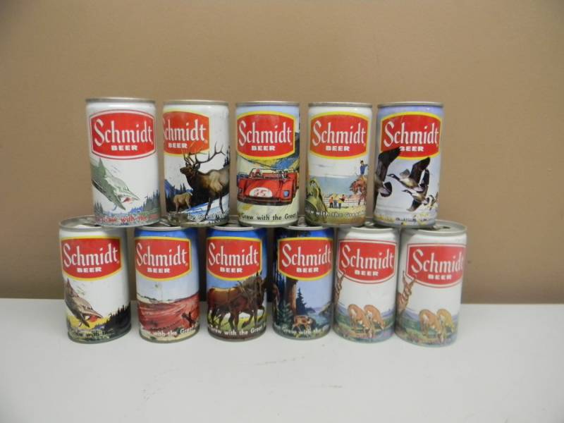 lot 15 image: COLLECTION OF VINTAGE BEER CANS - PLEASE SEE PICTURES - SOME HAVE GOOD VALUE