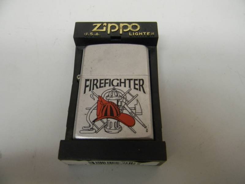 lot 21 image: NOS NEVER USED ZIPPO LIGHTER - FIREFIGHTER - SEE PICTURES