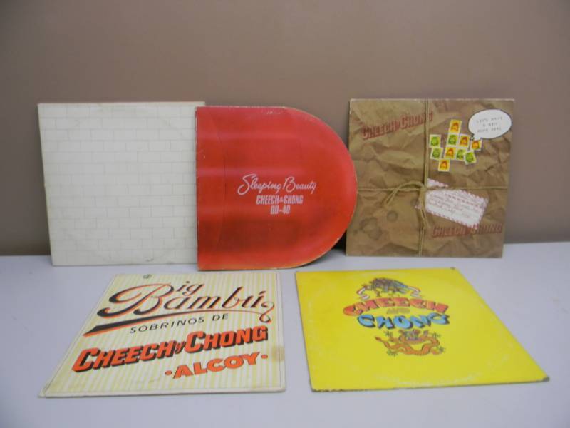 lot 28 image: VINTAGE CHEECH & CHONG VINYL ALBUM COLLECTION W PINK FLOYD THE WALL - AWESOME - SEE PICTURES