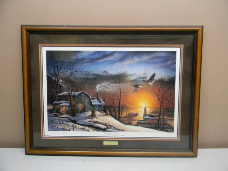 lot 35 image: VINTAGE 1985 TERRY REDLIN HAND SIGNED OPEN EDITION - THE SHARING SEASON - FIRST ANNUAL SHARING SERIES EDITION BY TERRY REDLIN - APPROX 31 BY 23 - SEE PICTURES