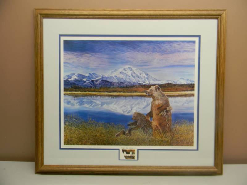 lot 36 image: LLOYD HOVLAND 8 OF 850 FUN  FROLIC A COLLECTORS PAINTING SERIES 31 - AWESOME PROFESSIONALLY FRAMED PIECE - SIGNED WITH COA - APPROX 34 BY 29 - SEE PICTURES