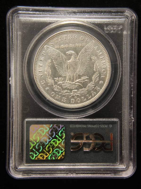 lot 01 image: 1887-O MORGAN SILVER DOLLAR AU55 PCGS