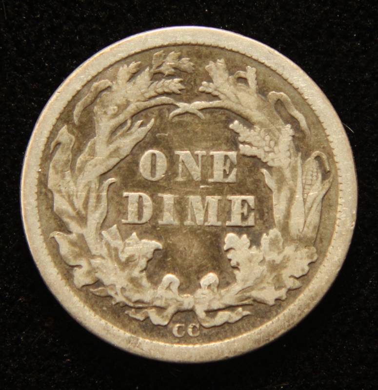 lot 04 image: 1875-CC CARSON CITY SEATED DIME