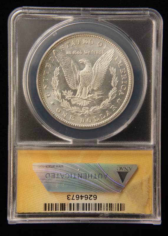 lot 13 image: 1880-S MORGAN SILVER DOLLAR MS62 ANACS