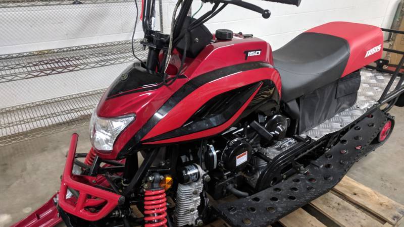 lot 1 image: 2017 Irbis T150 Snowmobile (Red, Assembled)