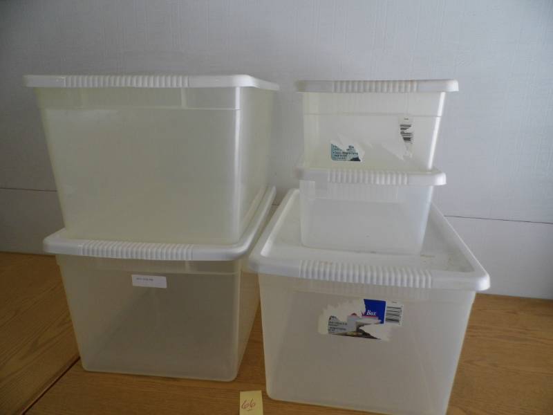 lot 66 image: Clear Plastic Totes