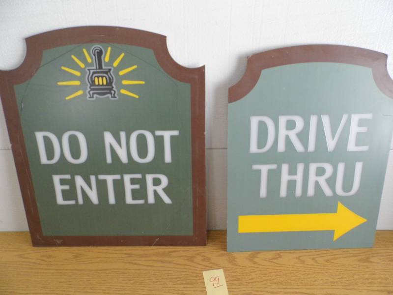lot 99 image: Plexiglass Signs