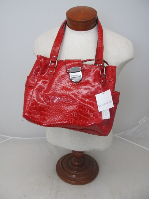 Liz Claiborne Shiny Pink Snakeskin Purse #Handbag... - Depop