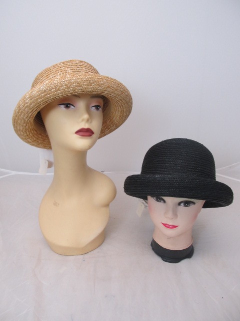lot 5 image: BETMAR All Natural Ladies Straw Hats - Black & Tan