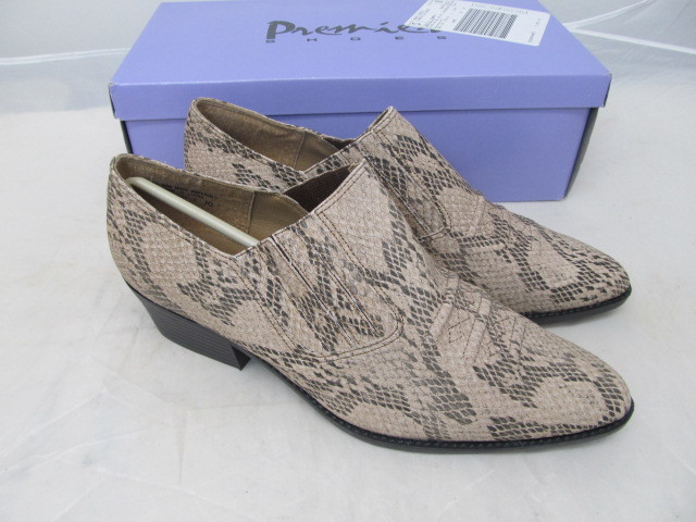 lot 61 image: Premier TanBlack Snakeskin Ankle Boot - Size 10