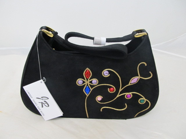 lot 83 image: J RENEE Embroidered & Jeweled Black Handbag