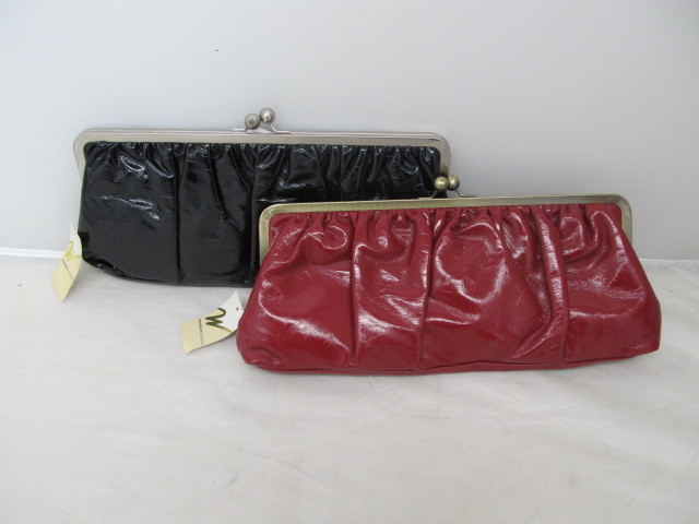 lot 79 image: Black & Red Clutch Purses by Westport - NEW w Tags