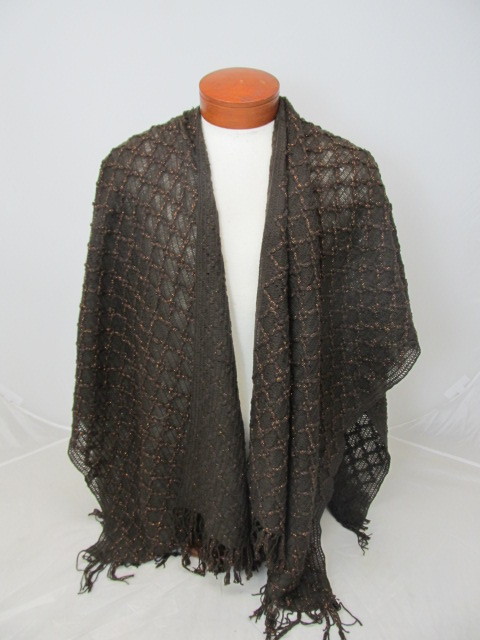 lot 99 image: Beautiful Studio S Crocheted Womens Ruana - Golds & Brown - Never worn