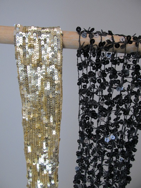 lot 111 image: Lot of Womens Fashionable Sequence Evening Scarves & Sashes