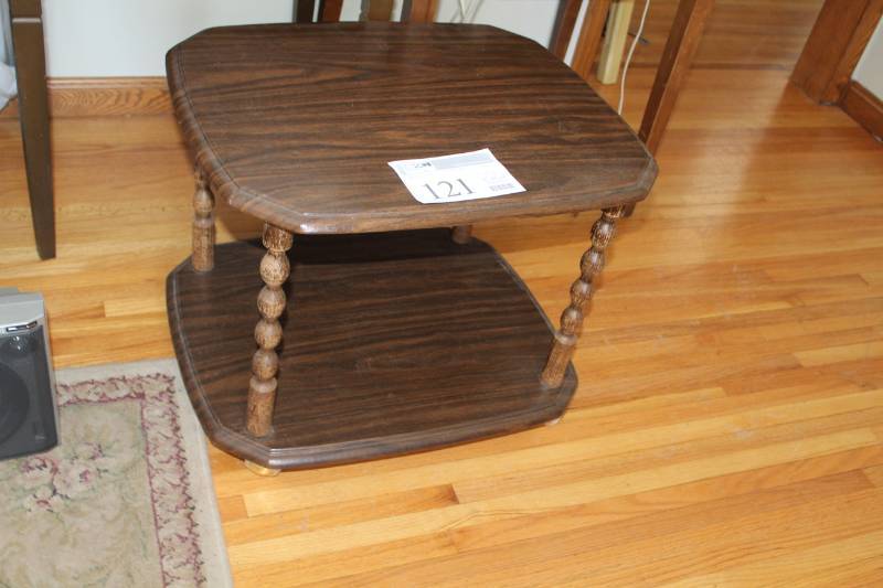 lot 121 image: Rolling 2-Tier Table