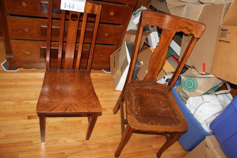 lot 144 image: Wood Dining Chairs