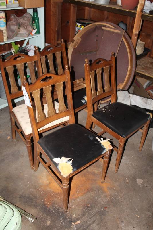 lot 239 image: Wood Dining Table, 4-Chairs