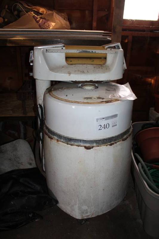 lot 240 image: Kenmore Wringer Washer, Parts List