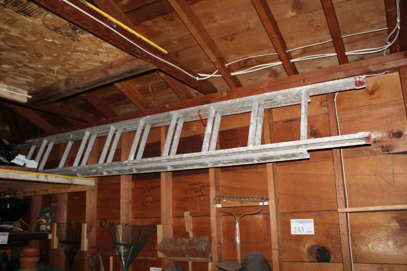 lot 243 image: 10ft. Aluminum Extension Ladder