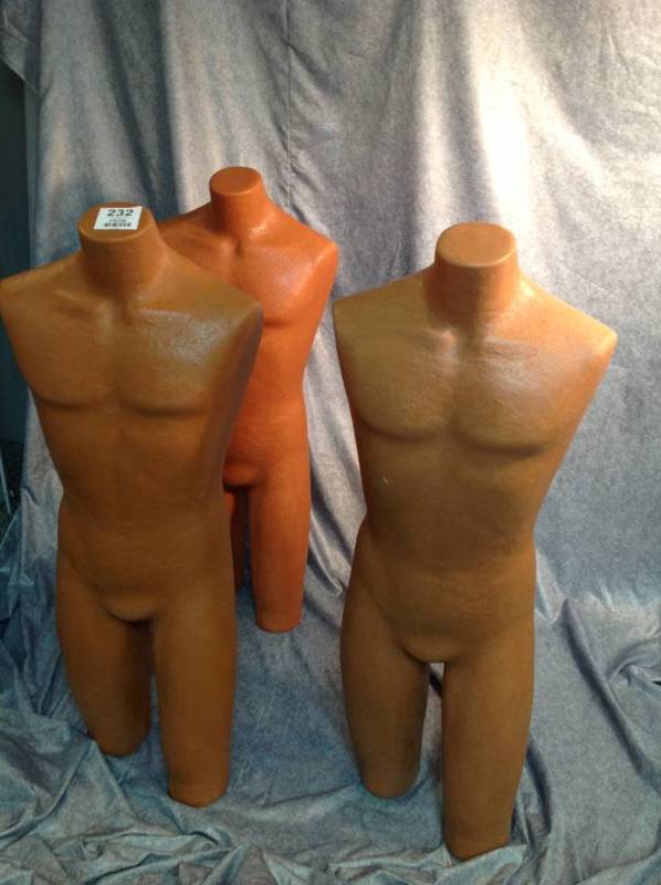 lot 232 image: 3 Mens Tuxedo Mannequins