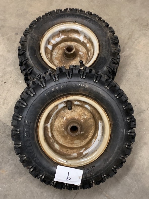 lot 9 image: (2) Snow Blower Wheels & Tires