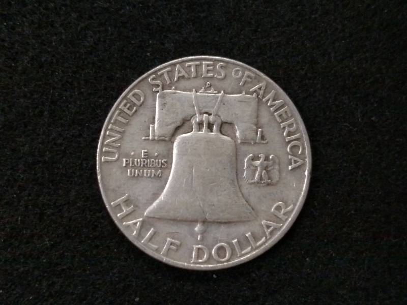 1959 D Franklin Silver Half Dollar...