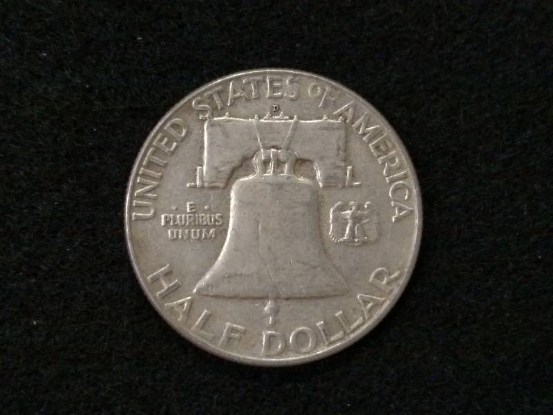 1961 D Franklin Silver Half Dollar...