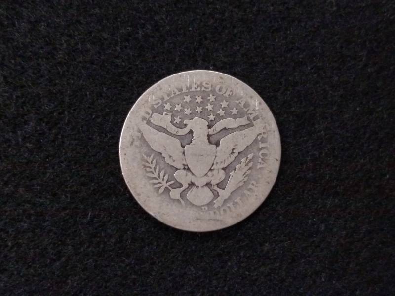 1909 D Barber Silver Quarter...