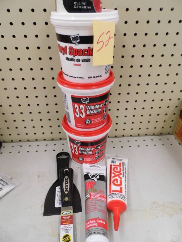 Vinyl Spackle - Glazing - Putty Knife