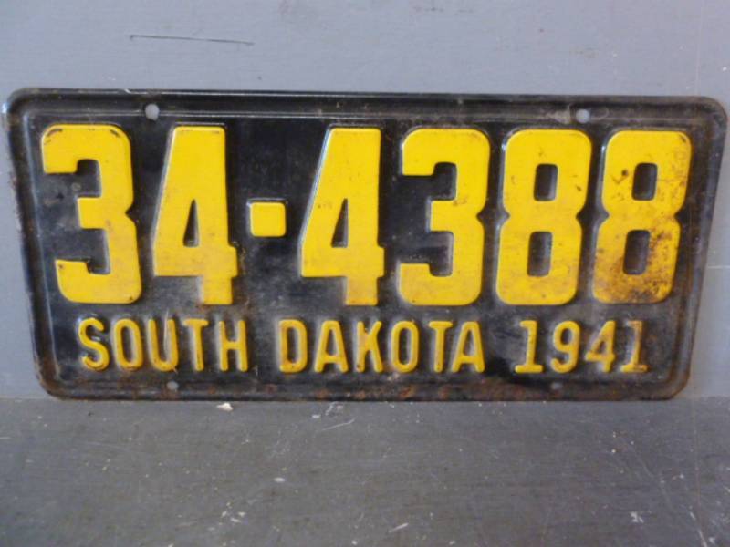 Vintage License Plate