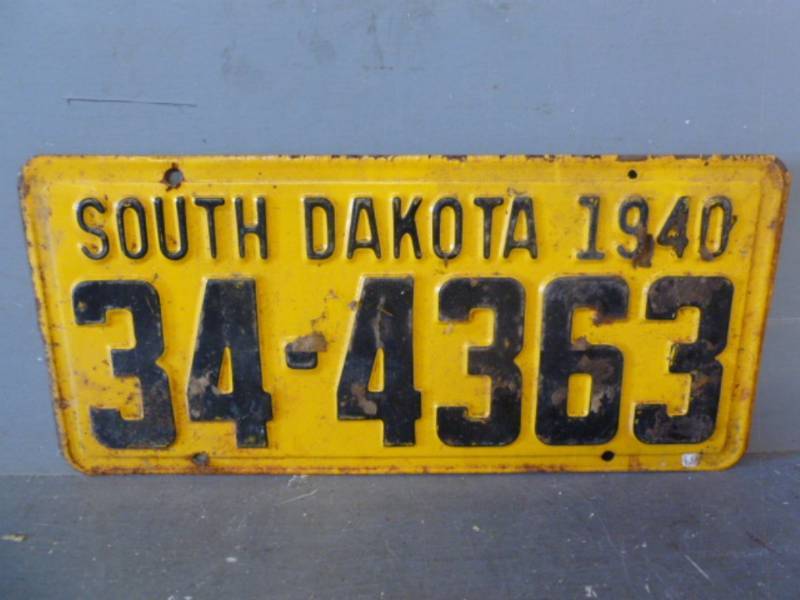 Vintage License Plate