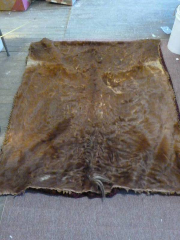 Vintage Horse Hide Sleigh Blanket