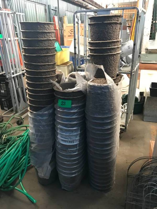 lot 23 image: Plant biodegradable containers, new folding garden fence  & garden hose