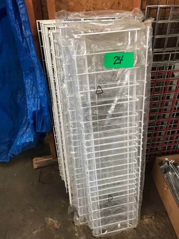lot 24 image: White Grid with 8 shelves
