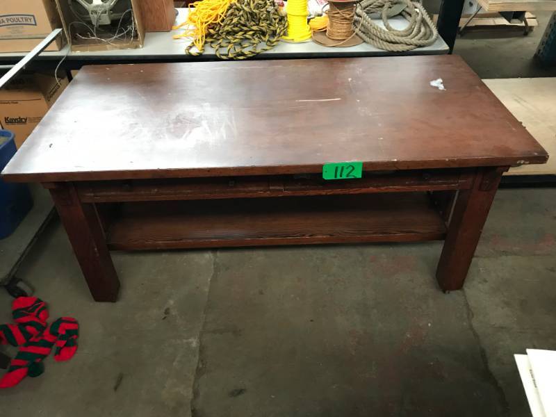 lot 112 image: Mission Style Vintage TableDesk