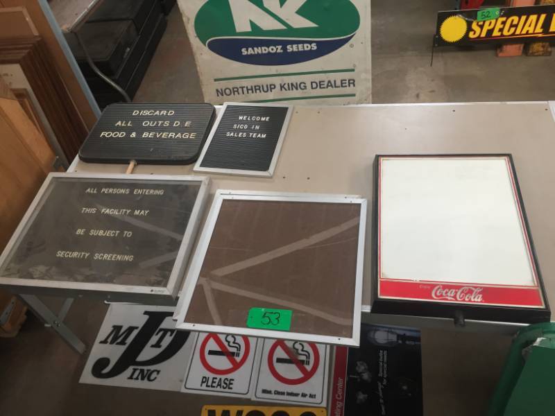 lot 53 image: Message Board signs
