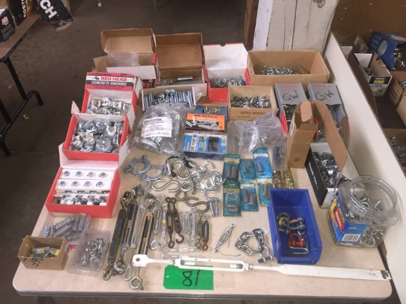 lot 81 image: Table full of Hardware