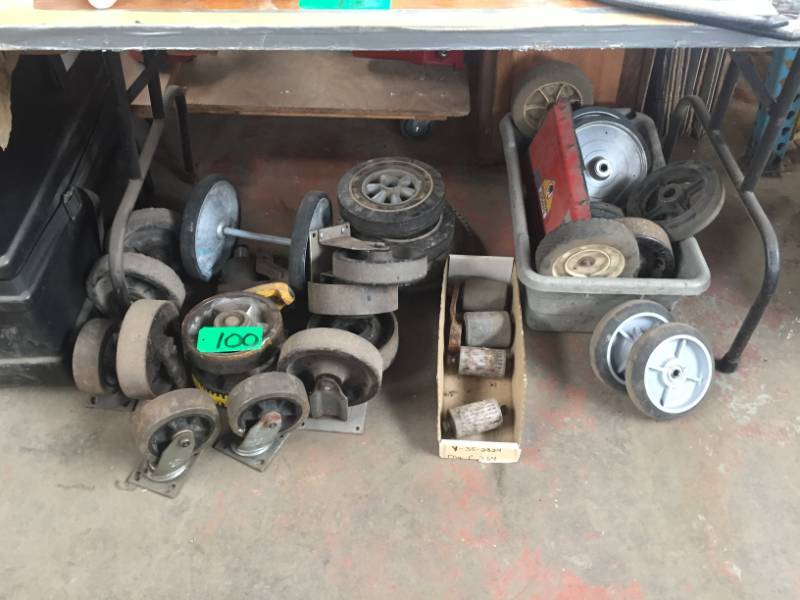 lot 100 image: Group of various Large Wheels